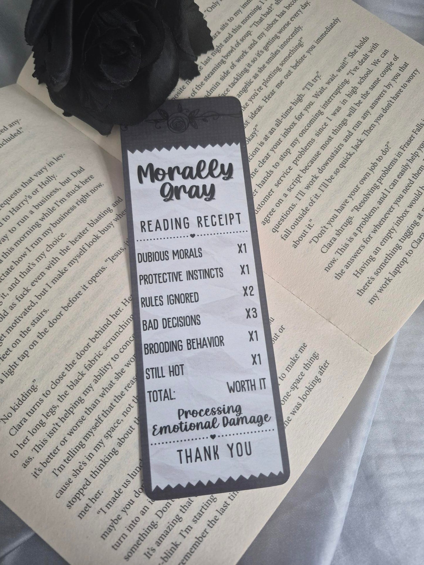 Morally Grey Receipt Bookmark