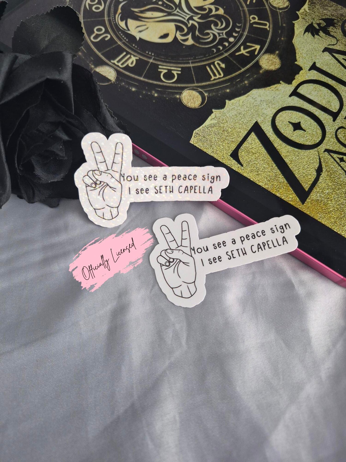 Zodiac Academy - Peace Sign Seth Capella Sticker