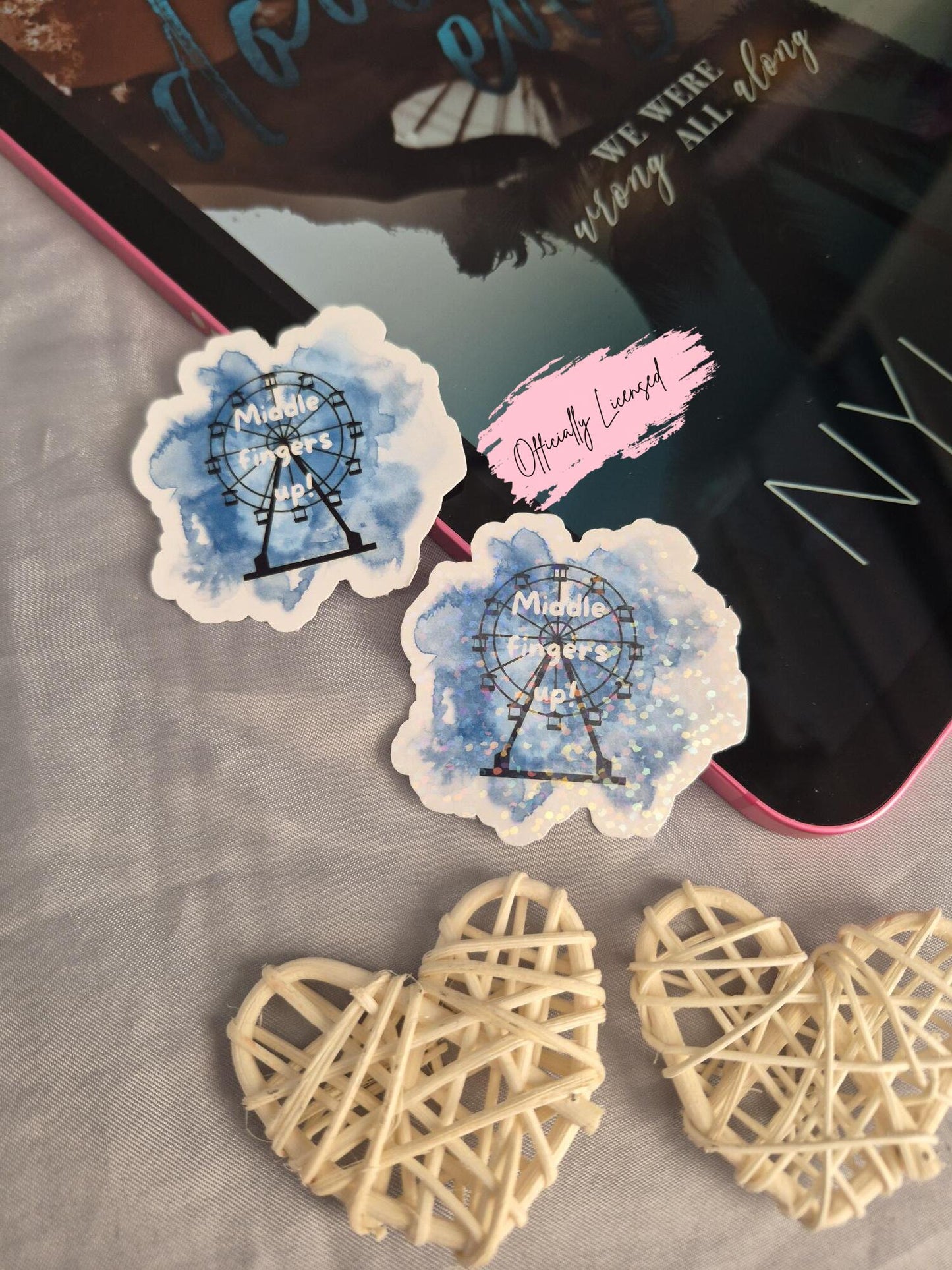 Double Edged - Middle Fingers Up Sticker image 0