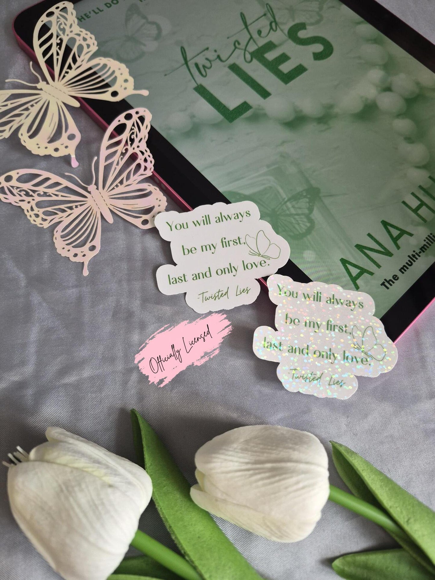 ANA HUANG™ Officially Licensed Merch - Twisted Lies Quote Sticker image 0
