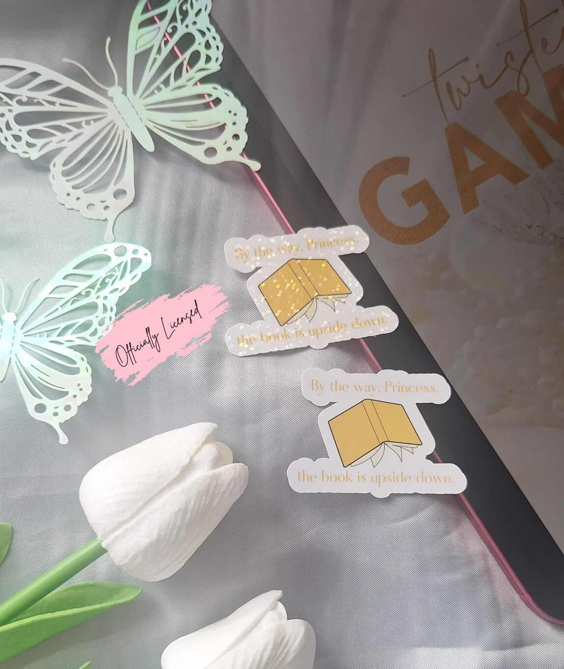 ANA HUANG™ Officially Licensed Merch - The Book Is Upside Down Sticker image 0