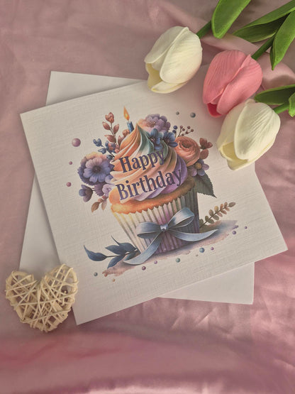 Cupcake Happy Birthday Card image 0