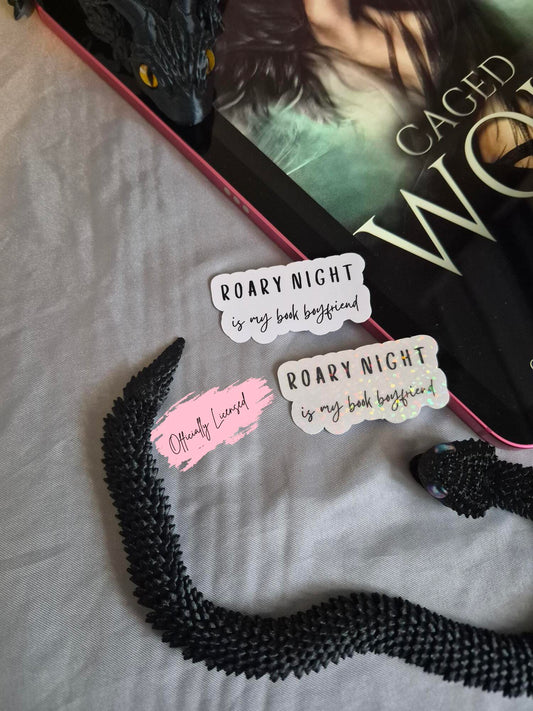 Darkmore Penitentiary - Roary Night Is My Book Boyfriend Sticker image 0