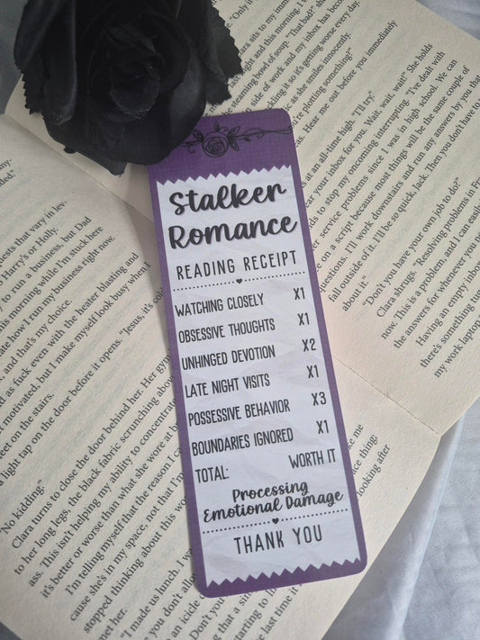 Stalker Romance Receipt Bookmark