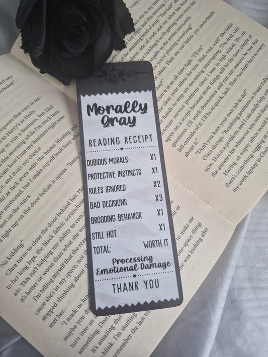 Morally Grey Receipt Bookmark