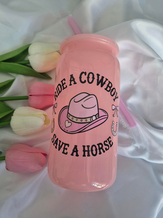 Ride a Cowboy Save a Horse Tumbler