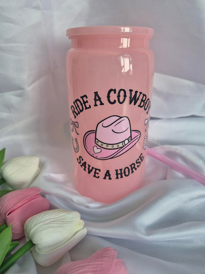 Ride a Cowboy Save a Horse Tumbler