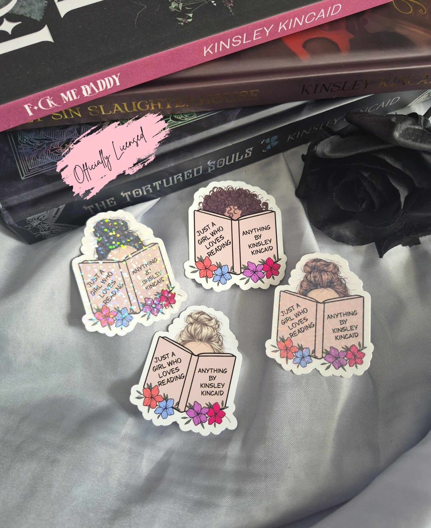 Just a Girl Who Loves Reading Anything By Kinsley Kincaid Sticker
