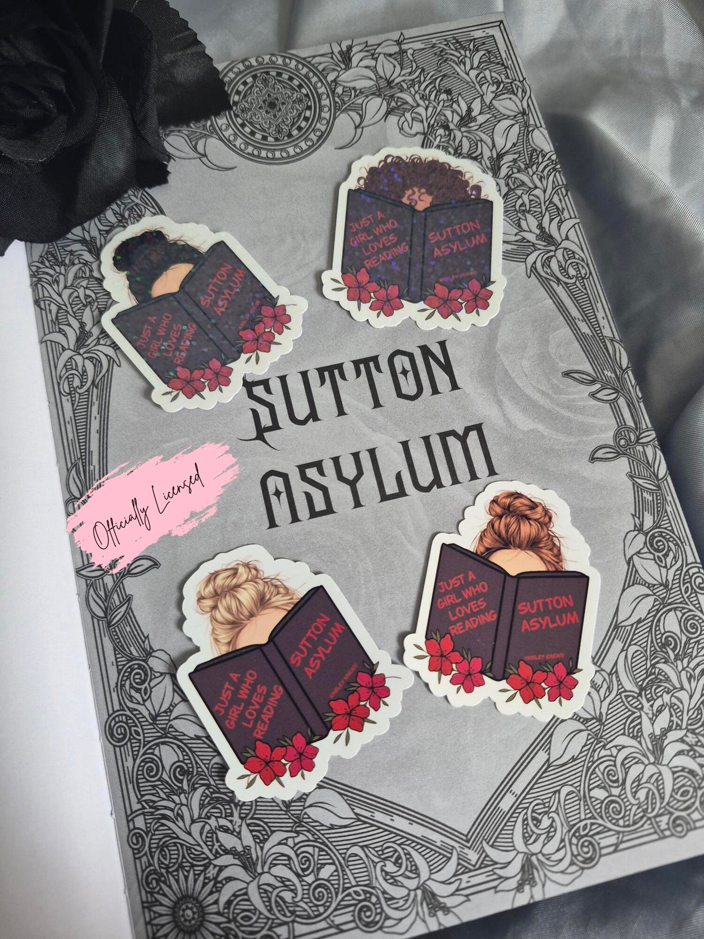 Just a Girl Who Loves Reading Sutton Asylum Sticker