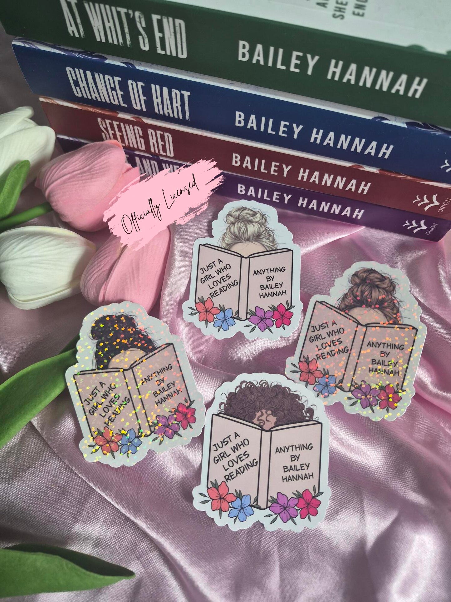 Just a Girl Who Loves Reading Anything By Bailey Hannah Sticker