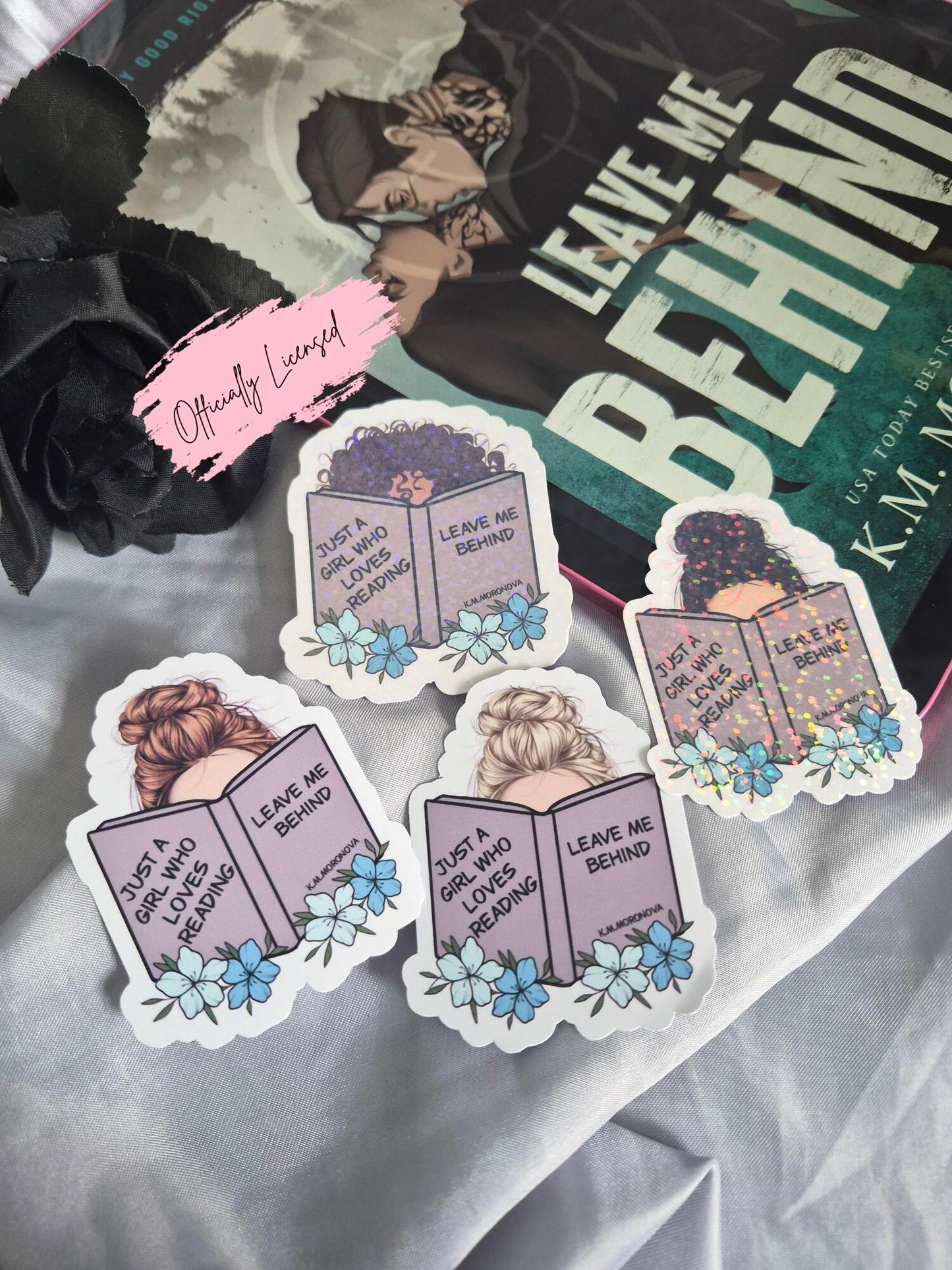 Just a Girl Who Loves Reading Leave Me Behind Sticker