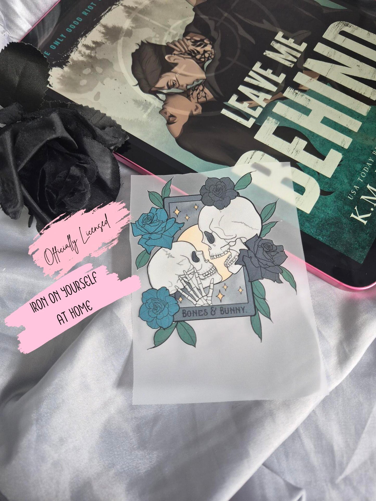 Leave Me Behind - Bones And Bunny DTF Iron On Print - Pocket Size