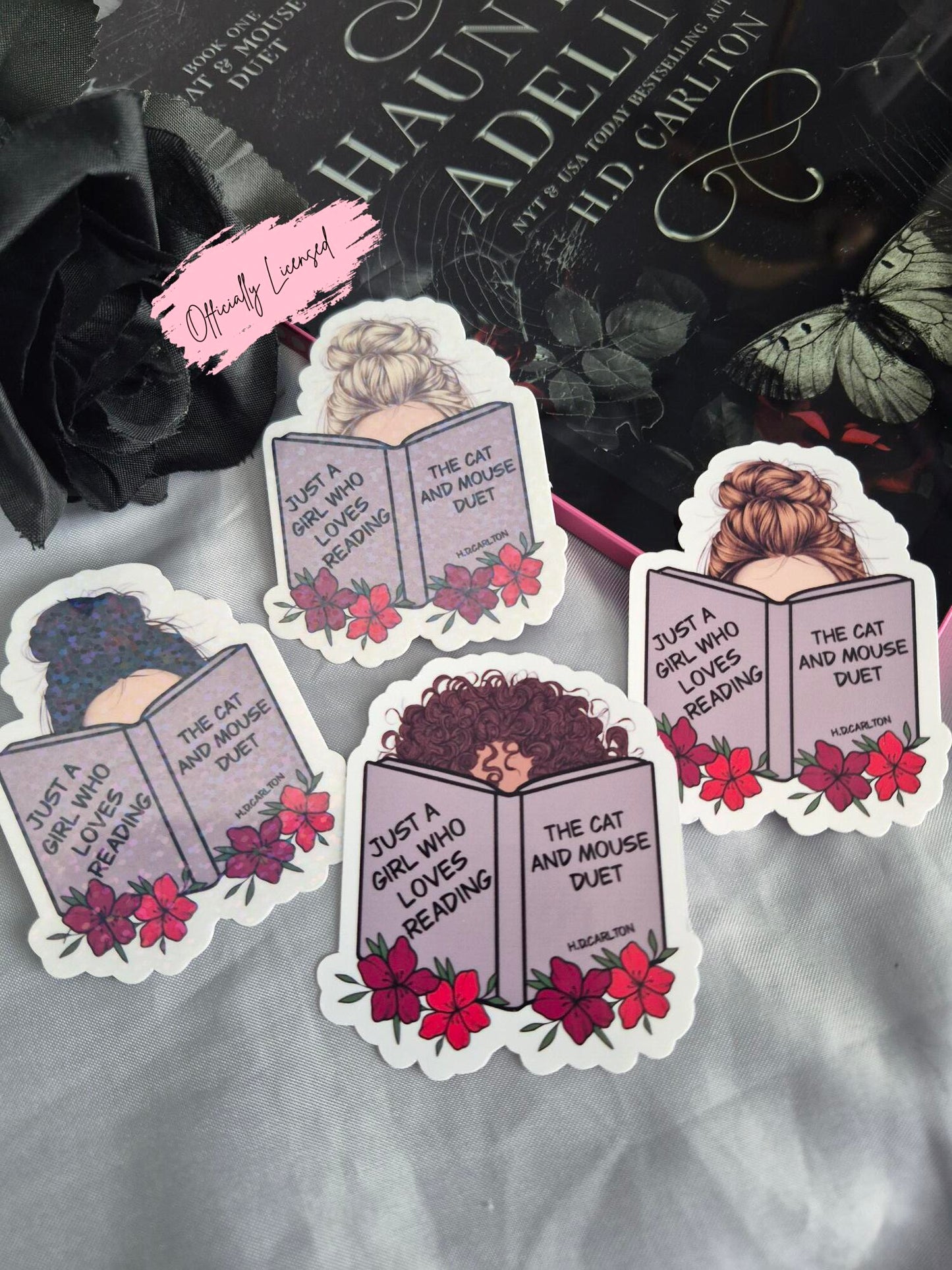 Just a Girl Who Loves Reading The Cat And Mouse Duet Sticker