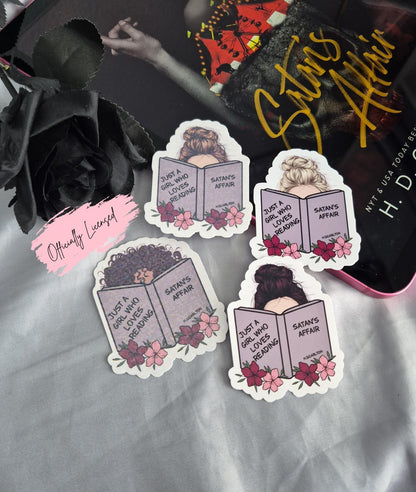 Just a Girl Who Loves Reading Satan's Affair Sticker