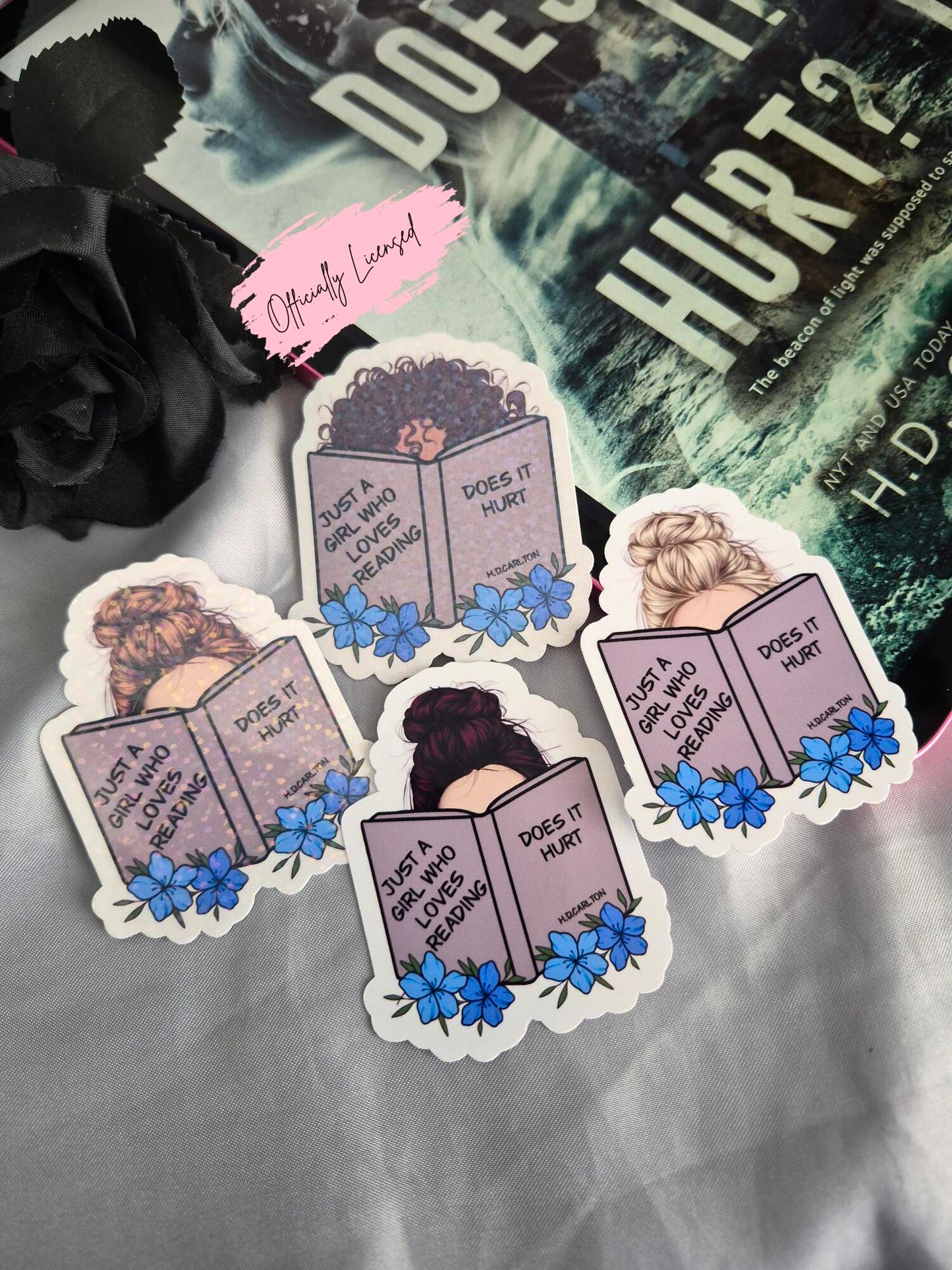 Just a Girl Who Loves Reading Does It Hurt Sticker