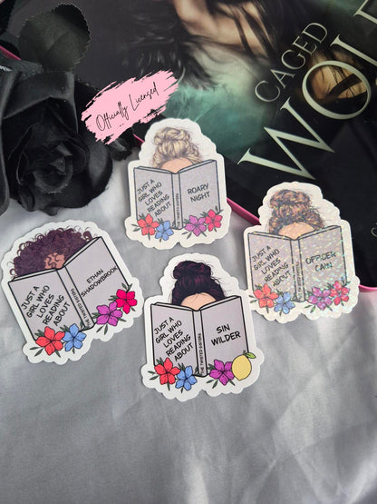 Just a Girl Who Loves Reading About Darkmore Penitentiary Men Sticker