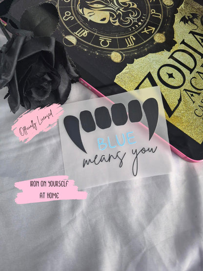Blue Means You DTF Iron On Print - Pocket Size