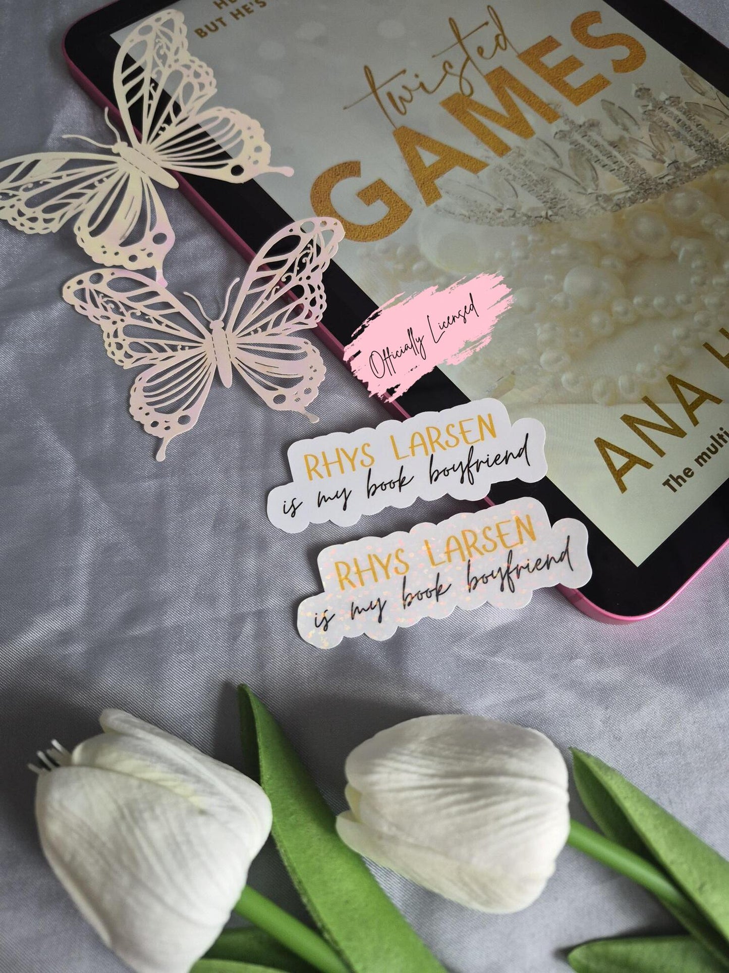 ANA HUANG™ Officially Licensed Merch - Rhys Larsen Is My Book Boyfriend Sticker image 0