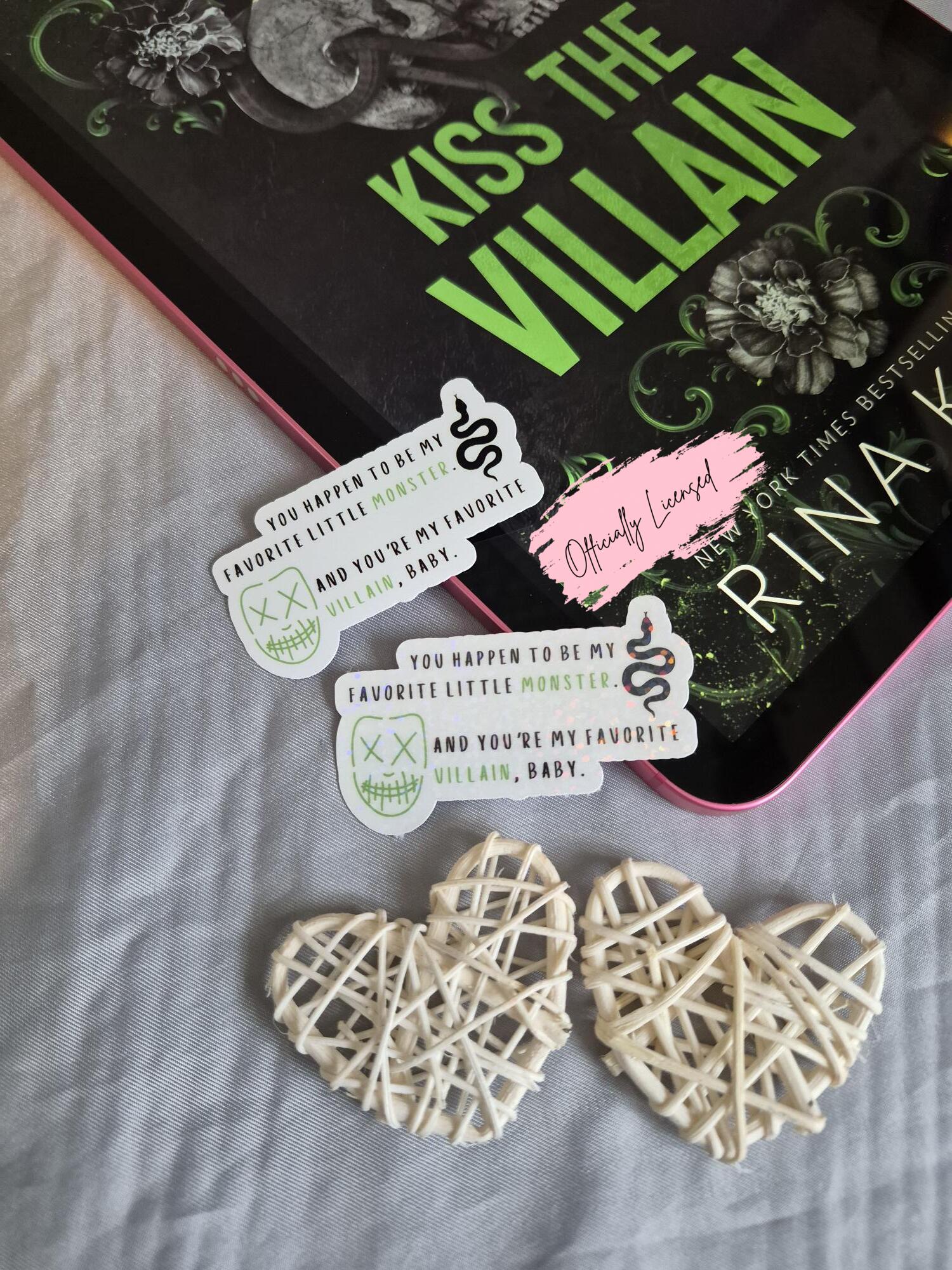 Kiss The Villain Quote Sticker image 0