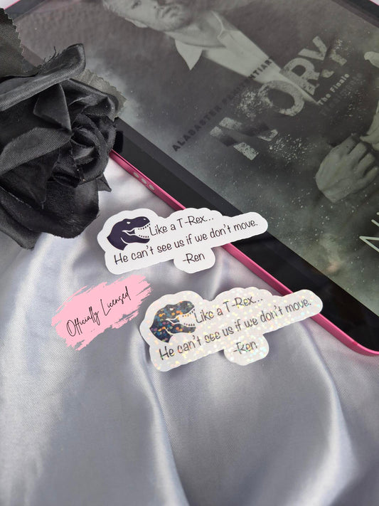 Ivory - Like A T-Rex Quote Sticker image 0