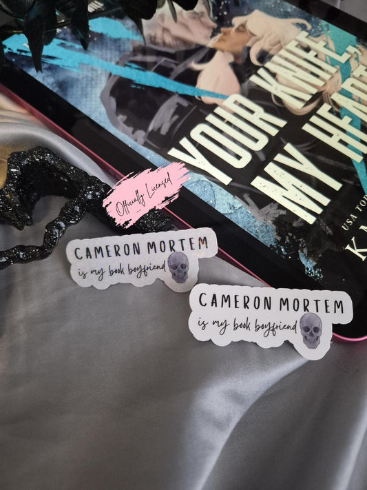 Dark Forces - Cameron Mortem Is My Book Boyfriend Sticker image 0