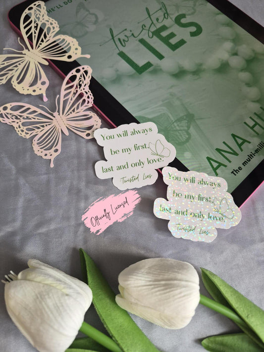 ANA HUANG™ Officially Licensed Merch - Twisted Lies Quote Sticker image 0