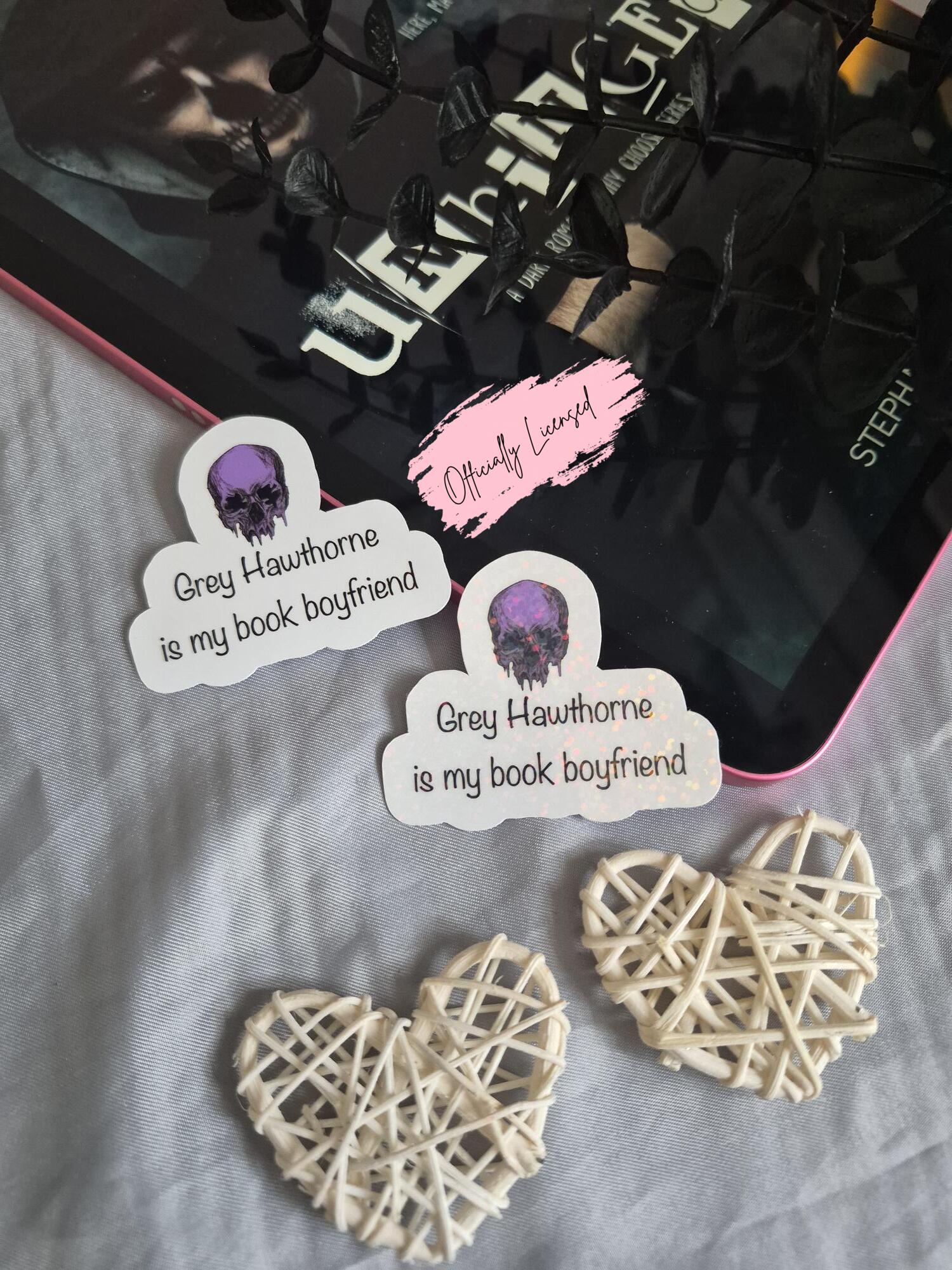 Dance With My Demons - Grey Is My Book Boyfriend Sticker image 0