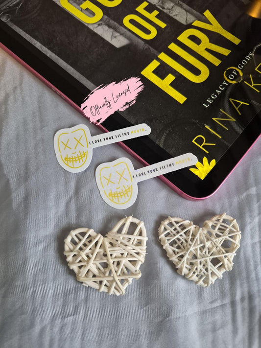 God Of Fury - I Love Your Filthy Mouth Quote Sticker image 0