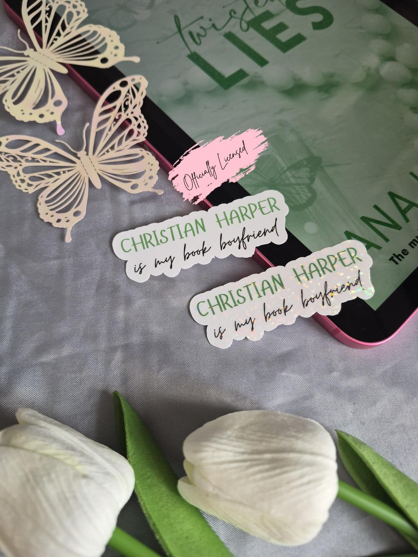 ANA HUANG™ Officially Licensed Merch - Christian Harper Book Boyfriend Sticker image 0