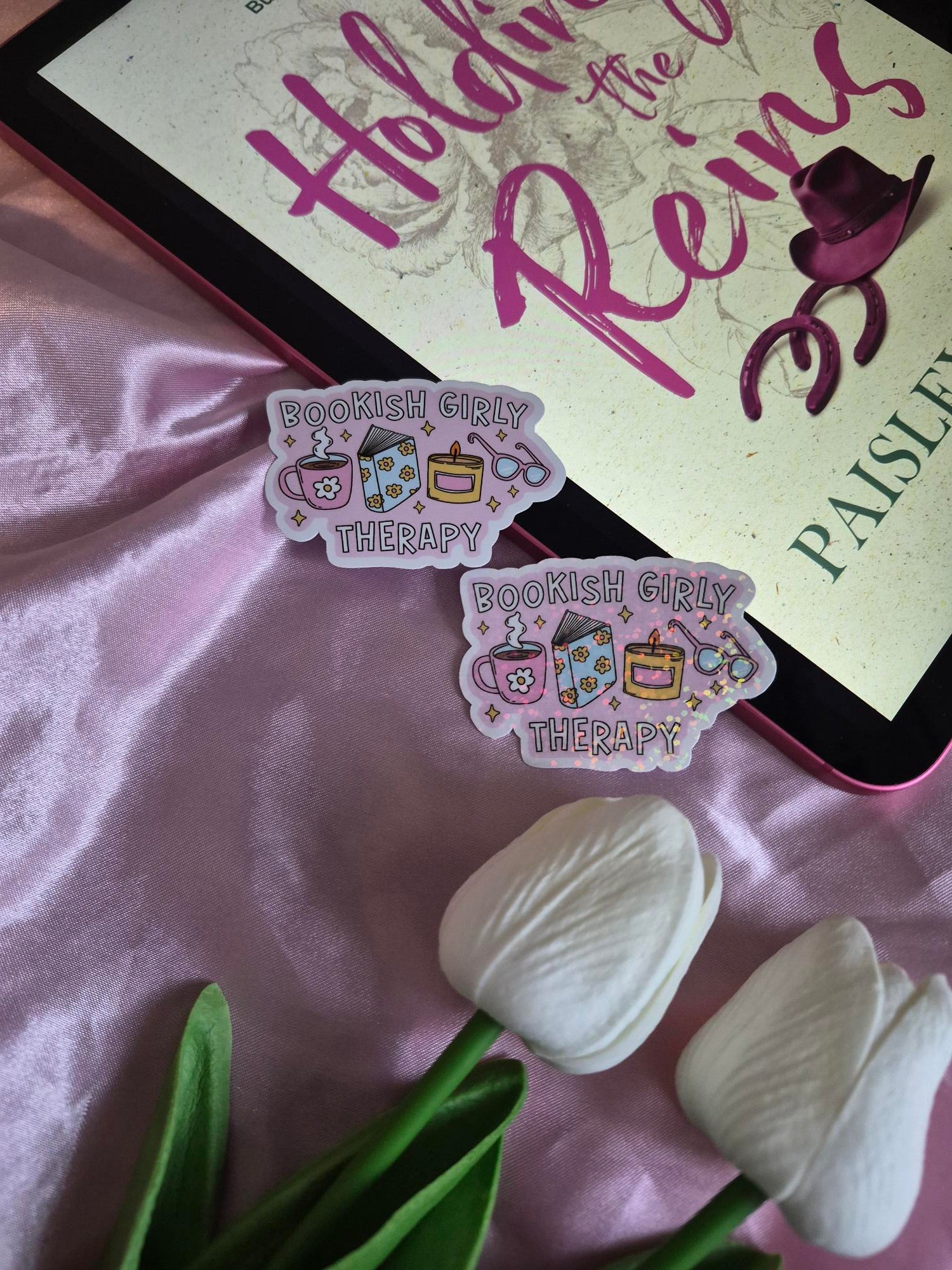 Bookish Girly Therapy Sticker image 0