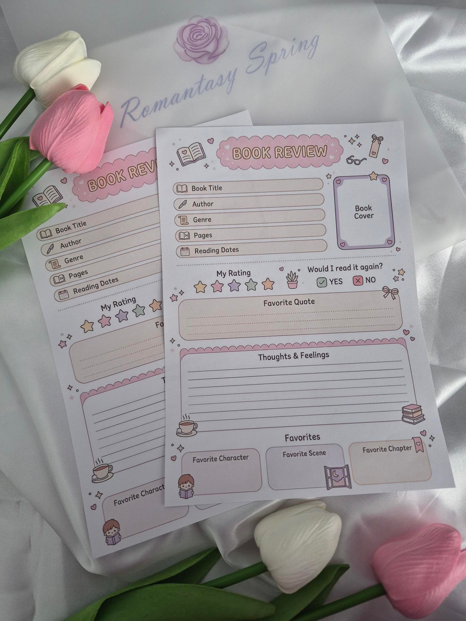 Book Review Sheets - Extra 4 sheets please purchase seperate from the snail club image 0