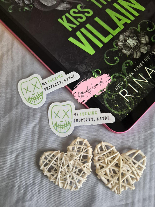 Kiss The Villain - My Property Kayde Sticker image 0