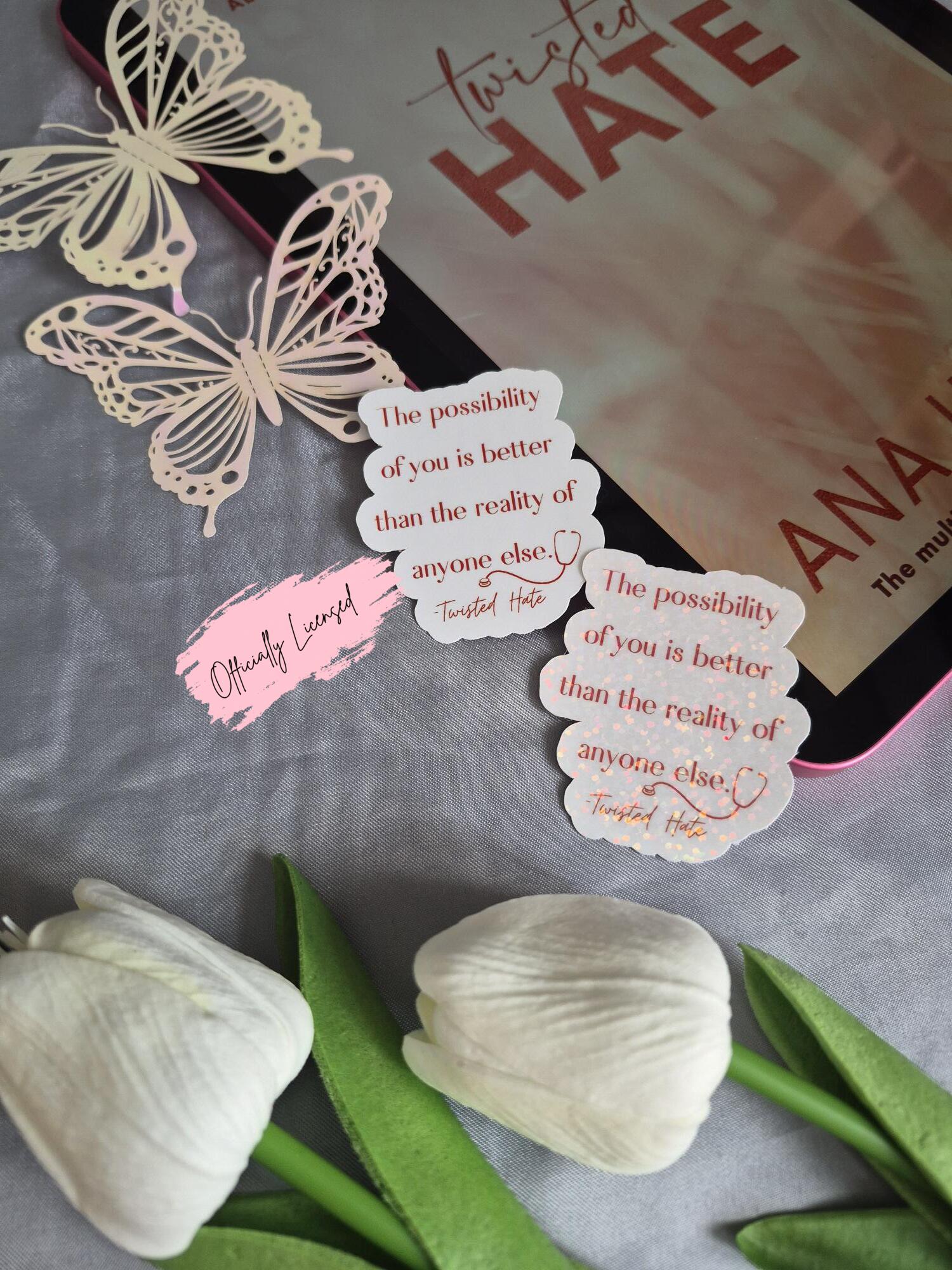 ANA HUANG™ Officially Licensed Merch - Twisted Hate Quote Sticker image 0