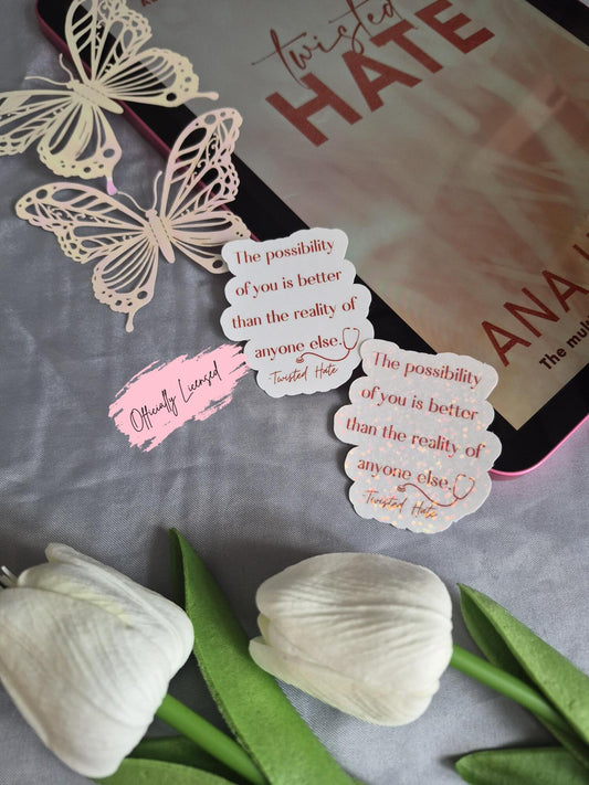 ANA HUANG™ Officially Licensed Merch - Twisted Hate Quote Sticker image 0