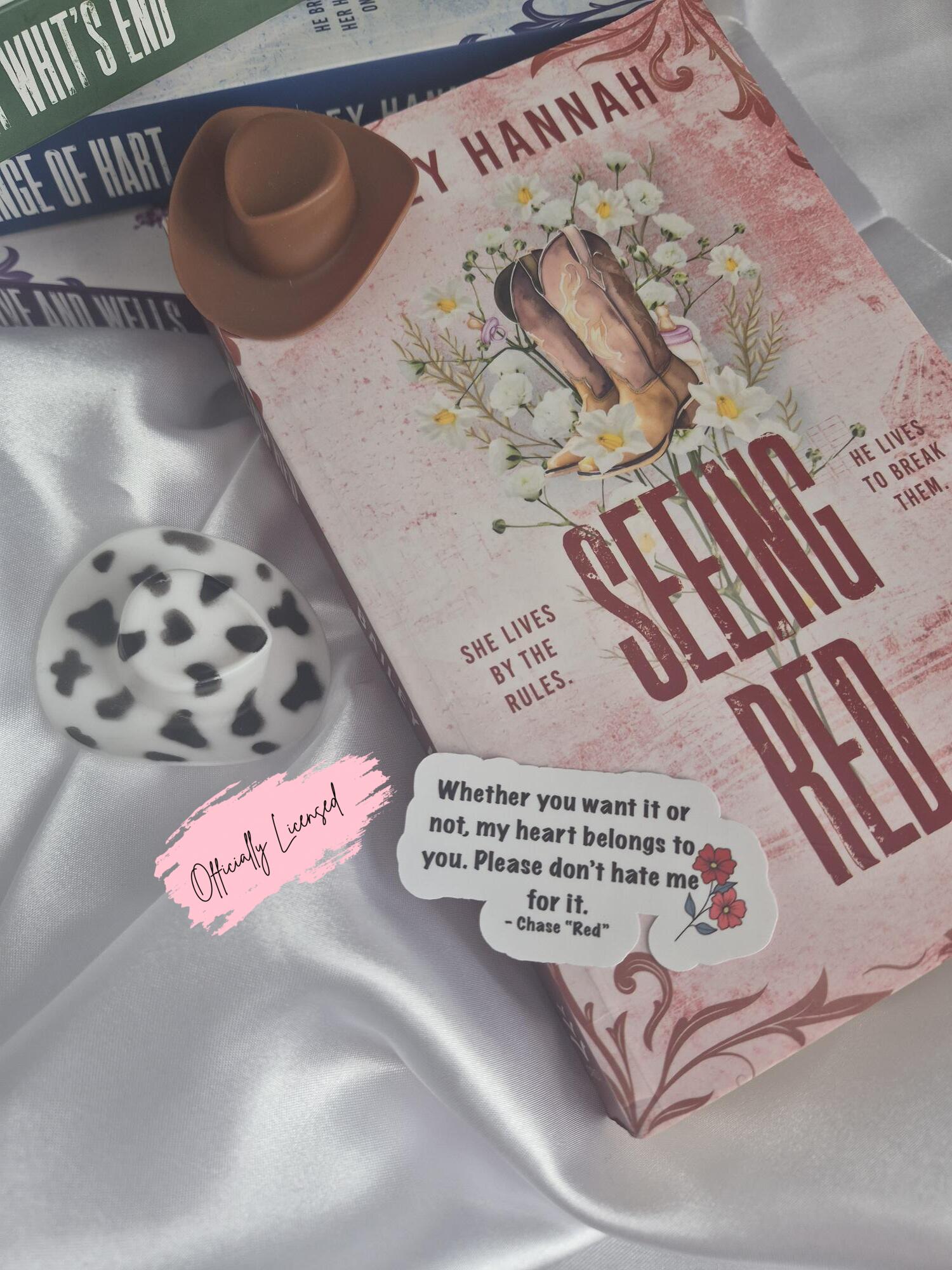 Seeing Red - Please Don't Hate Me For It Quote Sticker image 0